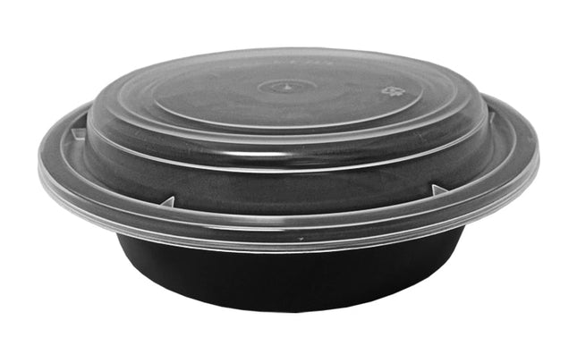 9 X 9 1 COMPARTMENT PP CONTAINER BLACK BASE CLEAR TOP 150/CS
