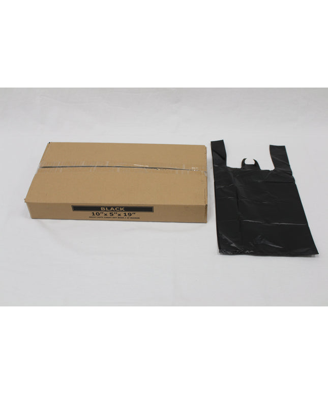 10X5X19 BLACK T-SHIRT BAG