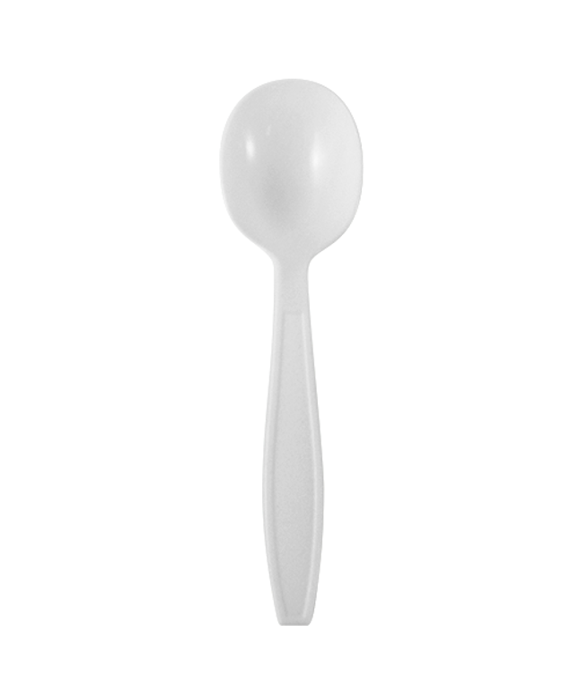 CUTLERY SOUP SPOON HVY DTY WHITE 1000/CS.