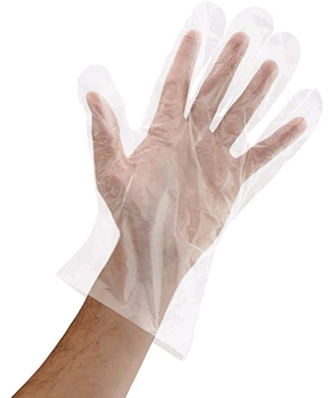 POLY GLOVES UNISIZE 500/CS.