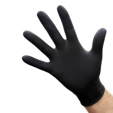 NO POWDER BLACK LATEX GLOVES X  LARGE 10/100 CS