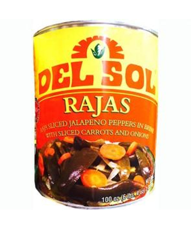 DEL SOL JALAPENOS RAJAS ESCABECHE 6/10