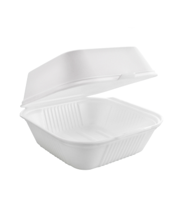 6 INCH CONTAINER FOAM HINGED 500/CS.