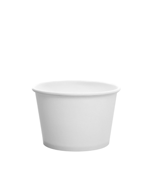 CONTAINER FOOD POLY PAPER WHITE 8 OZ. 1000/CS.