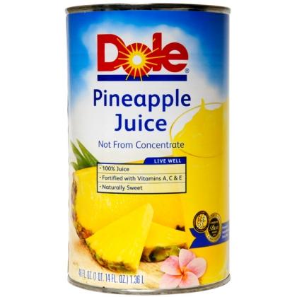 PINEAPPLE JUICE DOLE 12/46 OZ.