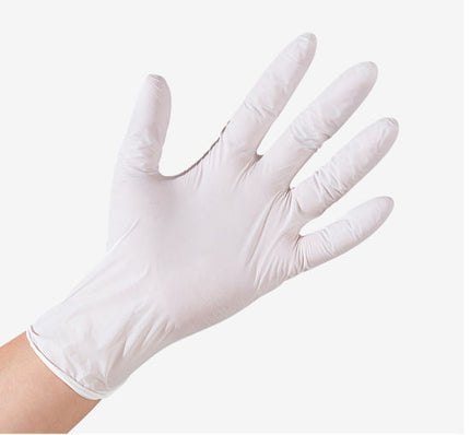 NO POWDER WHITE MEDIUM NITRILE GLOVES 10/100 CS