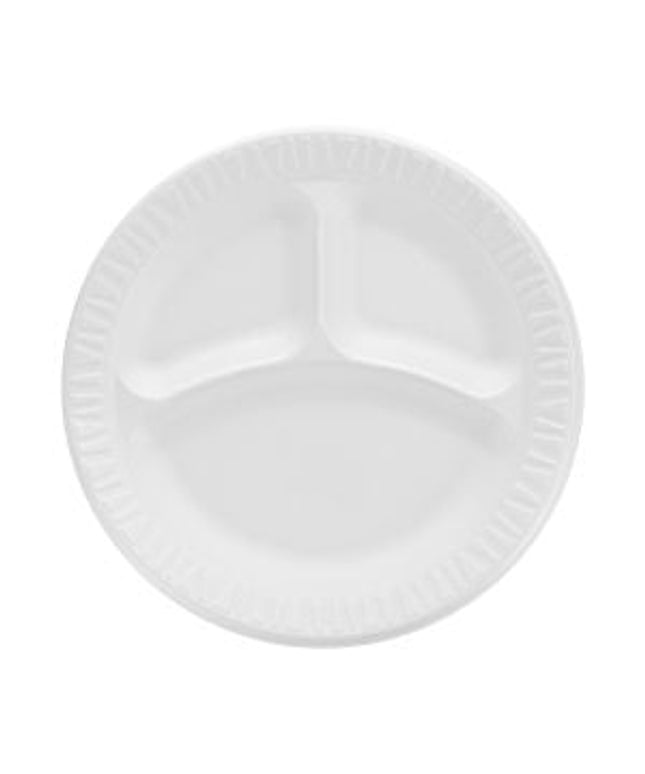 X93 FOAM PLATE 9" 3 COMP 500/CS. 4/125