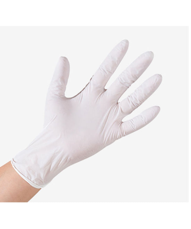 NO POWDER WHITE LARGE NITRILE GLOVES 10/100 CS