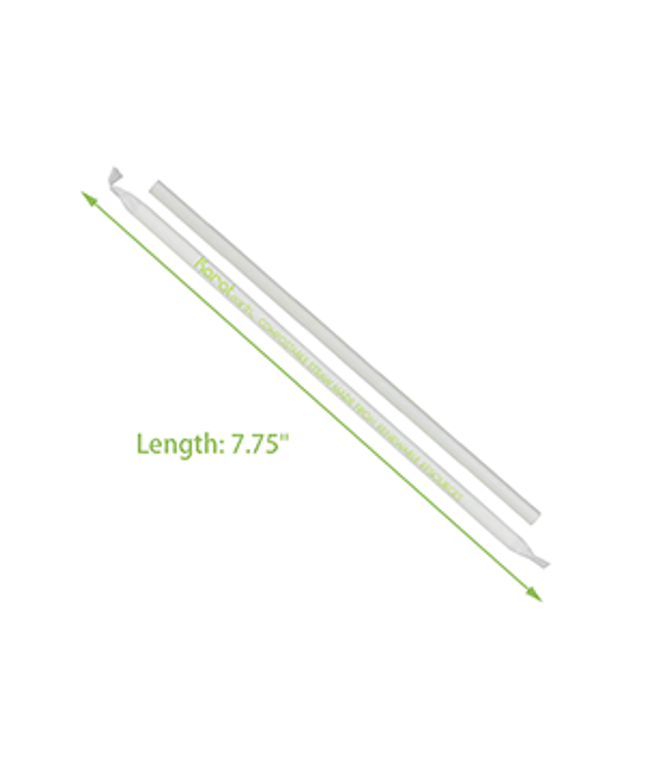 KARAT JUMBO WHITE PAPER STRAW WRAPPED 7.75 4/500.